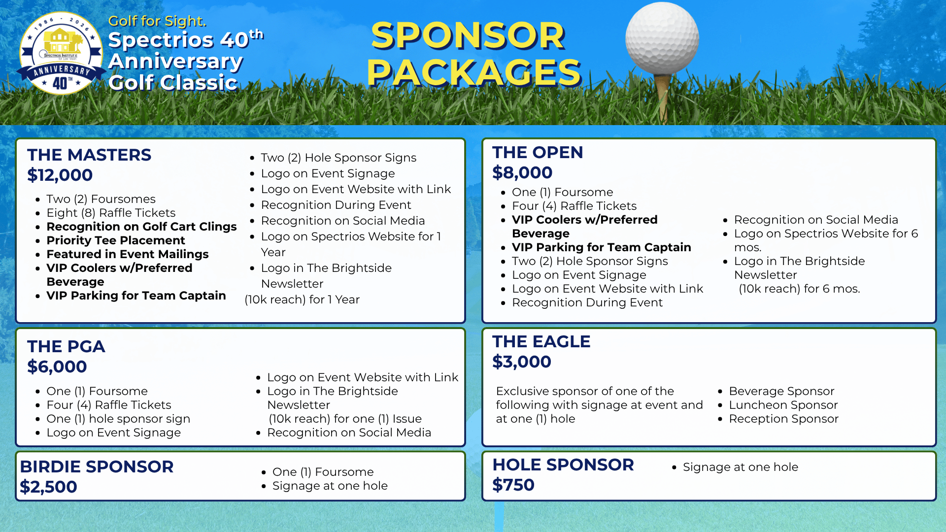 Golf Sponsor Packages