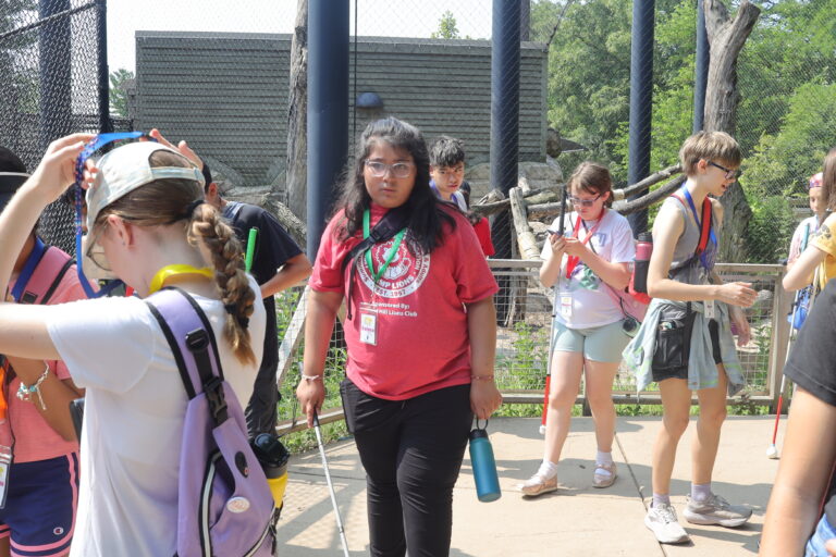 A Trip to Cosley Zoo with Grandma Martyl's Low Vision Day Camp 15 a group of teenagers meandering.
