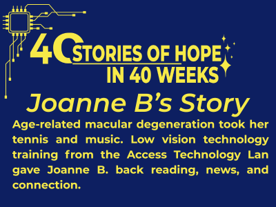 40 stories of hope in 40 weeks. Joanne B's story