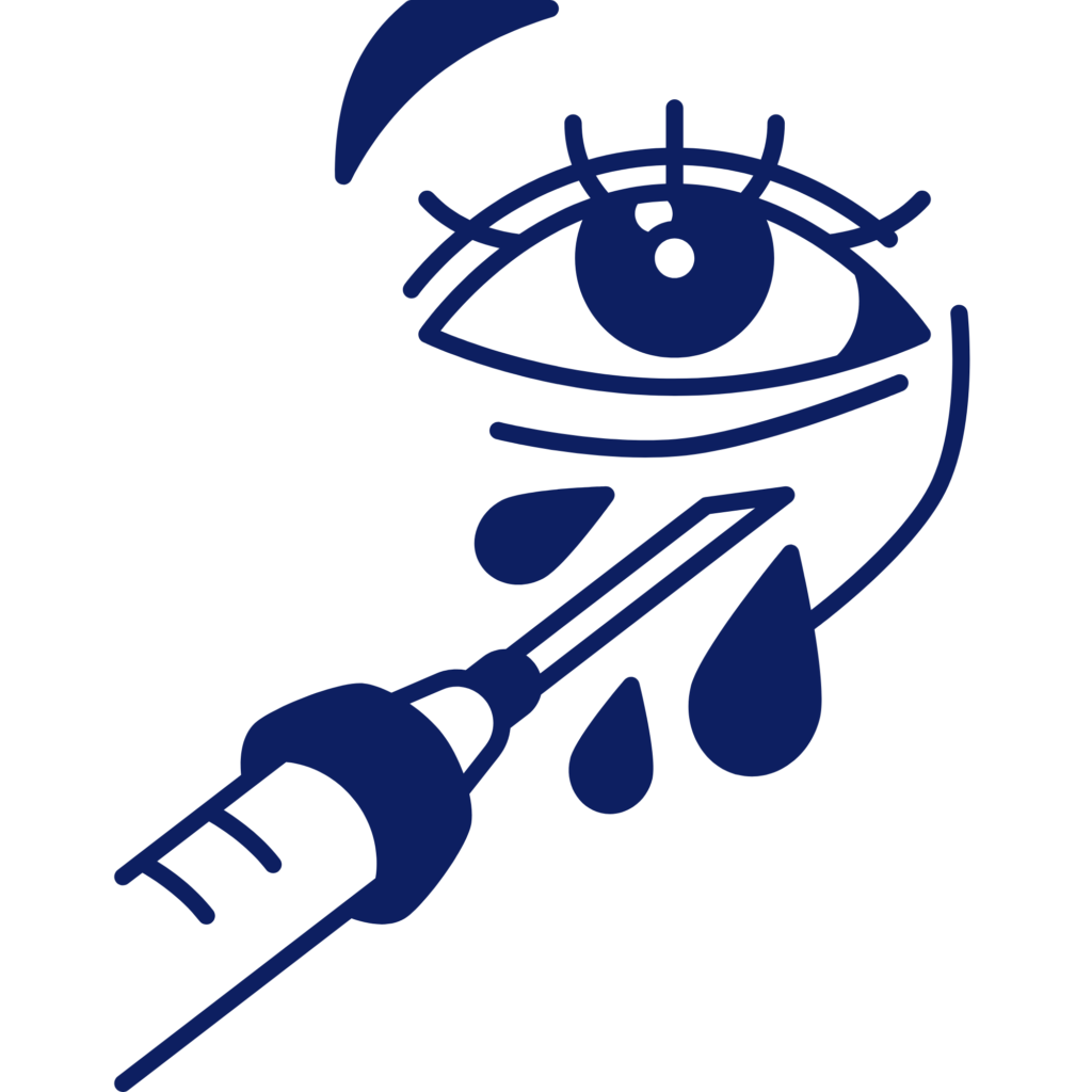 illustration of eye injections.